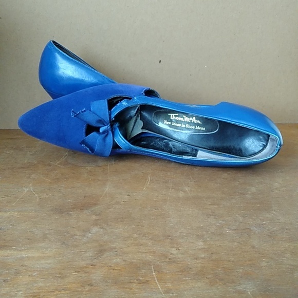 VTG Thom McAn Leather & Suede High Heels 50s/60s - Picture 9 of 12